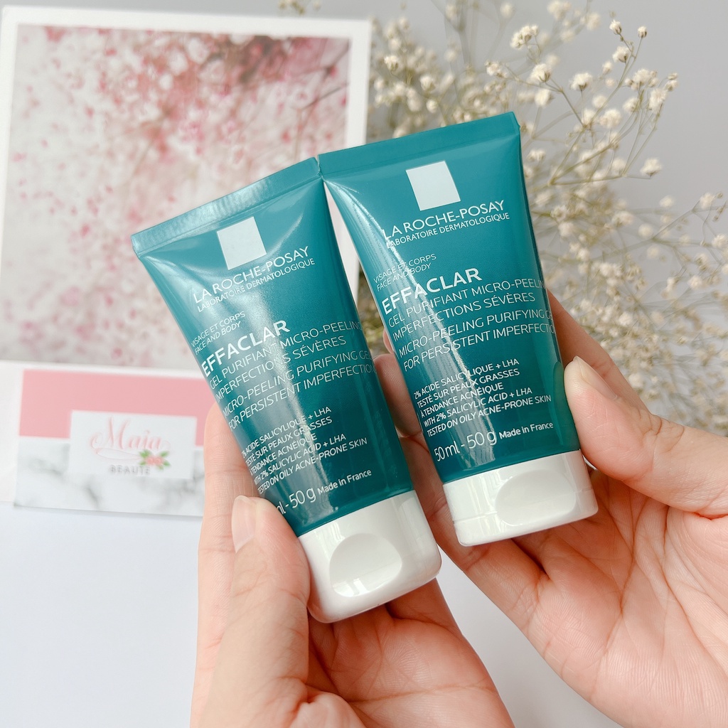 Gel Rửa Mặt La Roche-Posay Hỗ Trợ Giảm Mụn Cho Mặt & Toàn Thân Effaclar Micro-Peeling Purifying Gel 50ml