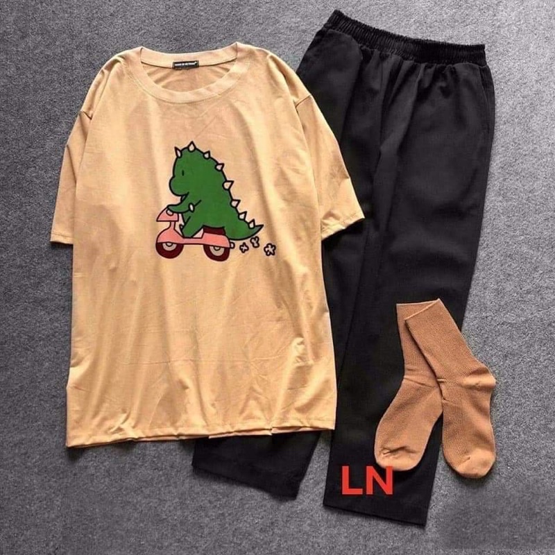 Sét áo khủng Long đi xe+quần Kaki LN11