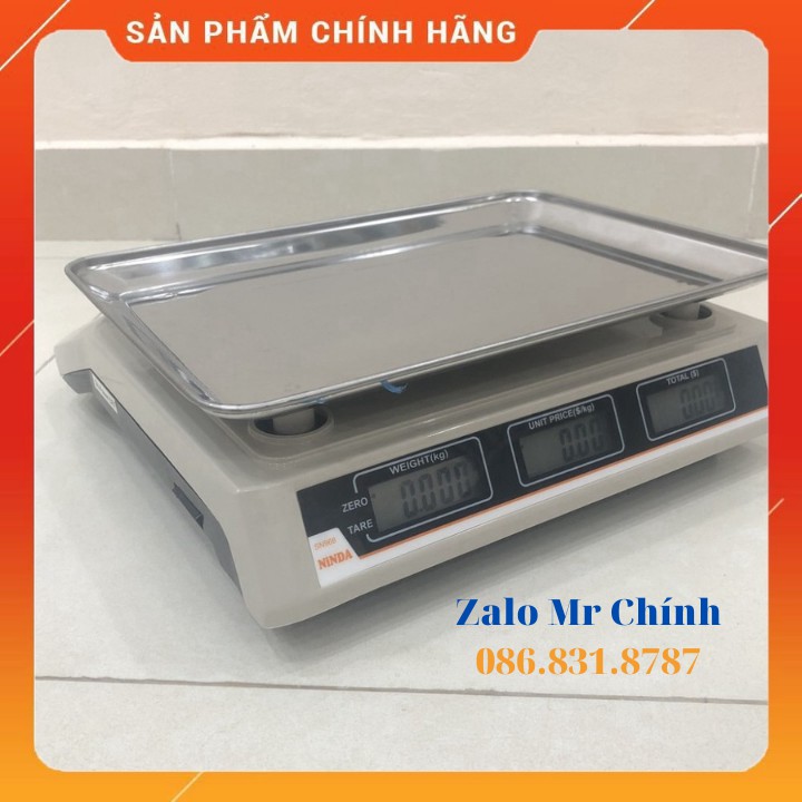 [ SIÊU GIẢM GIÁ ] CÂN ĐIỆN TỬ TÍNH TIỀN NINDA SN968 NHẬT BẢN 30Kg/5gam. Màn hình hiển thị 2 mặt [ SẴN HÀNG ]