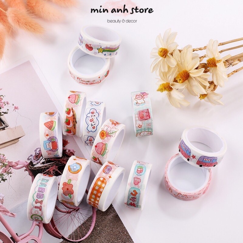 Cuộn băng dính washi trang trí