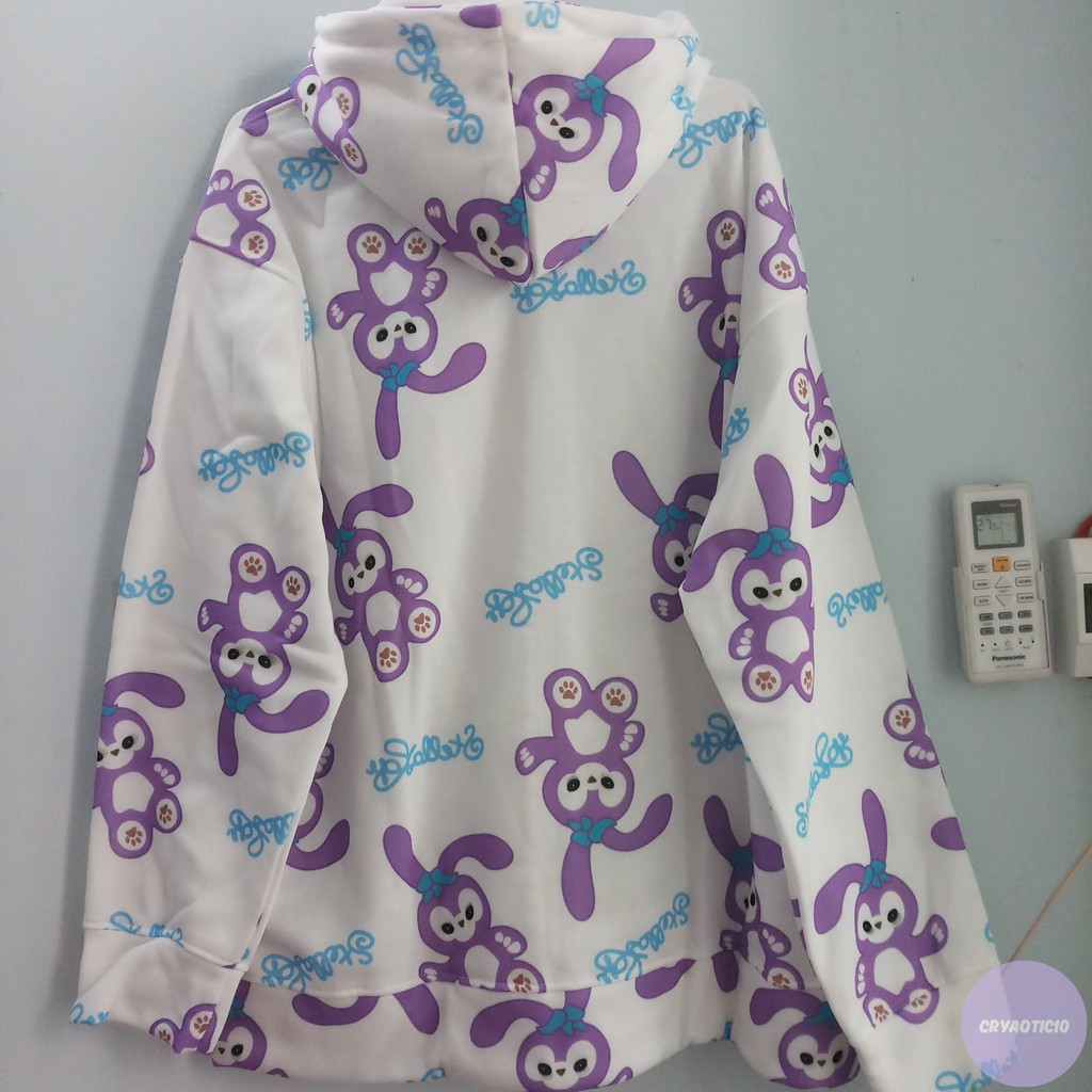 [Kèm hình thật] Áo khoác hoodie zip nỉ thỏ tím Violet Bunny unisex