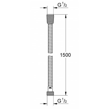 Dây sen xi Grohe 28143000 1500mm - dây chống xoắn nhập khẩu đức