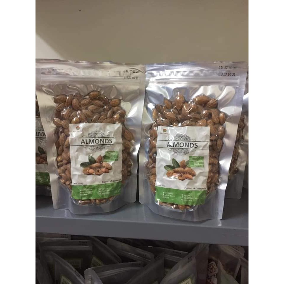 Hạnh nhân 🎀500g hạt đã tách vỏ sống làm sữa 🎀[hat dinh duong]