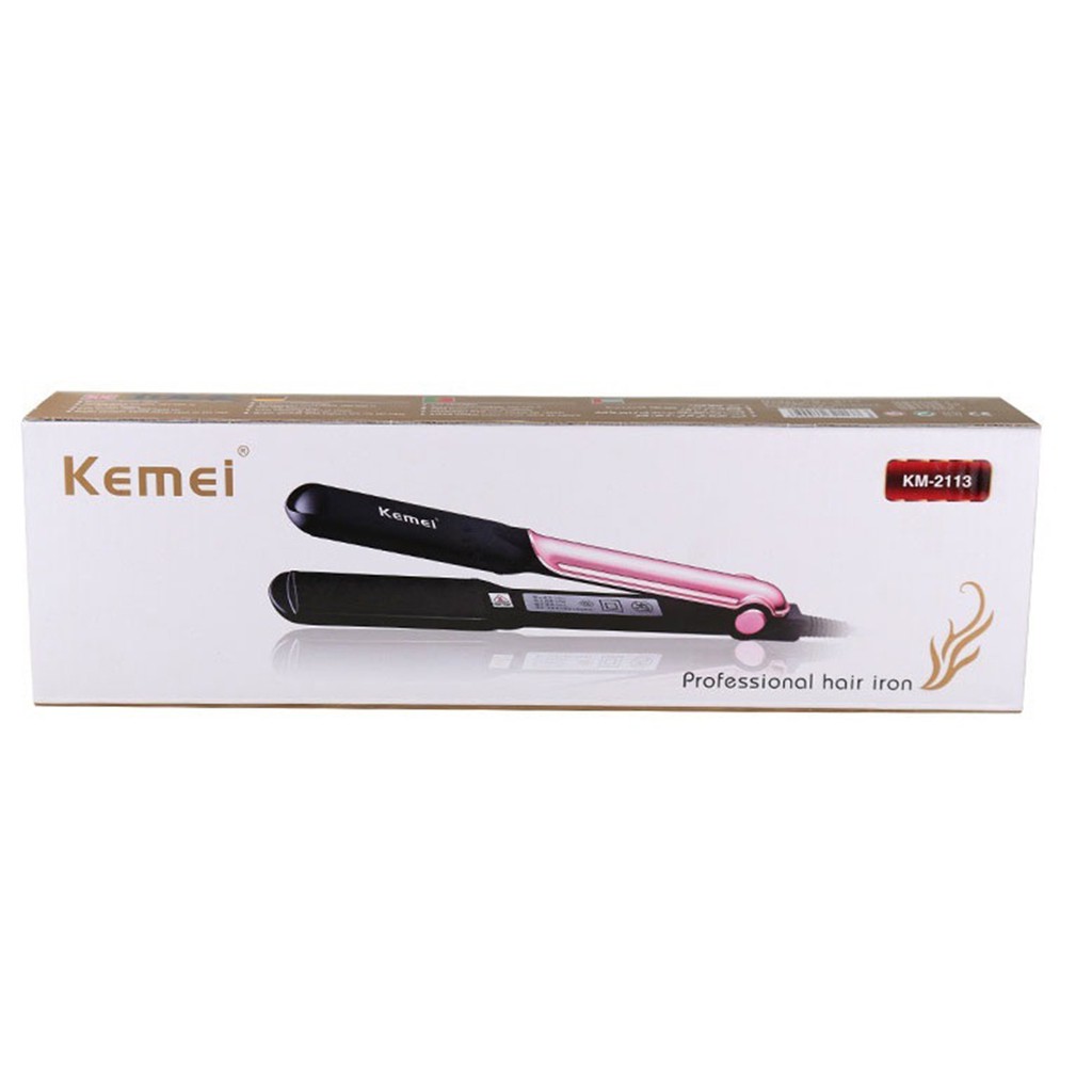 Máy Duỗi Kẹp Tóc 4 Mức Chỉnh Nhiệt Chuyên Nghiệp Kemei Km-2113