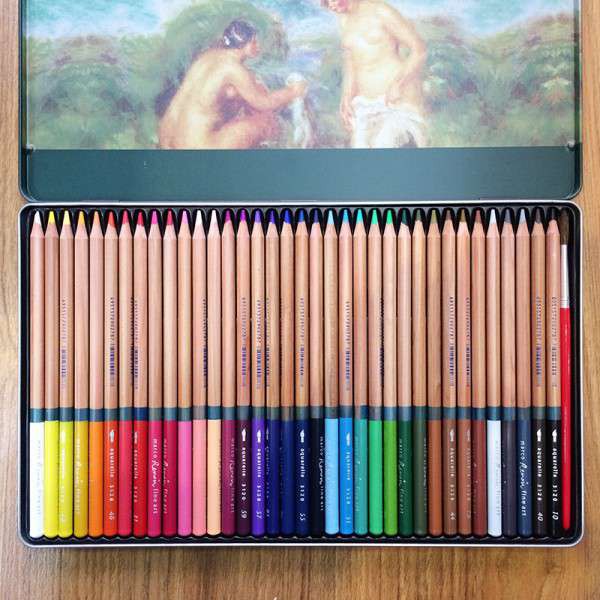 Bút Chì Màu Nước Marco Renoir 36 Màu Hộp Thiếc