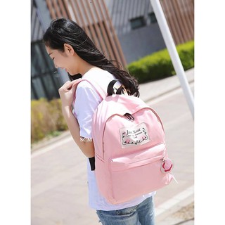 [THANH LÝ XẢ KHO] Balo tag hoa hồng| ba lô thời trang nữ vải dù - đi học, đi chơi, đi phượt, du lịch