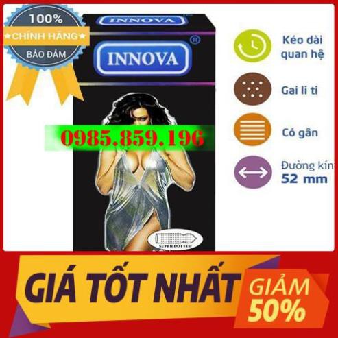 💗[FREESHIP]💗💗💗 [ Giá Tốt ] Bao cao su Innova đen , Gai lớn , kéo dài thời gian ☀️☀️☀️ GIÁ RẺ