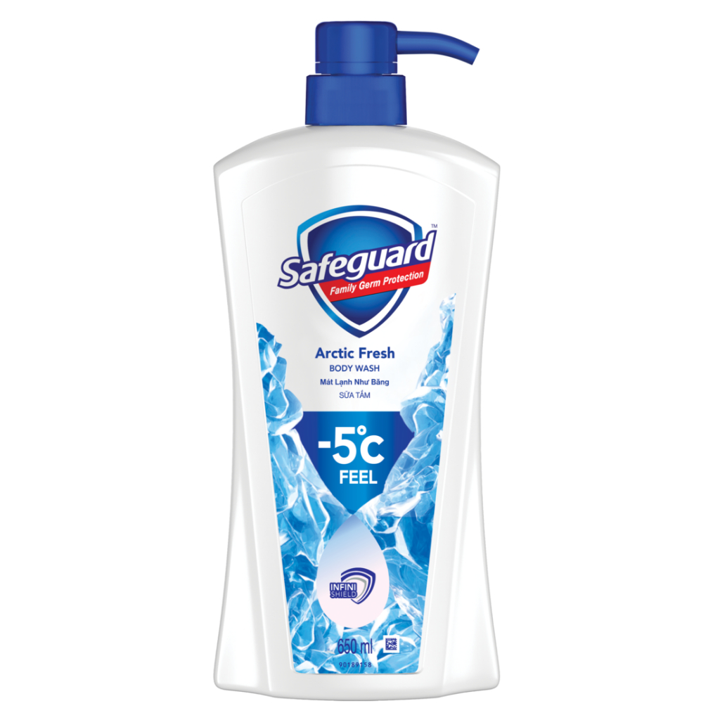 Sữa Tắm SAFEGUARD Khử Mùi Và Kháng Khuẩn 99.9% Arctic Fresh Chai 650ML