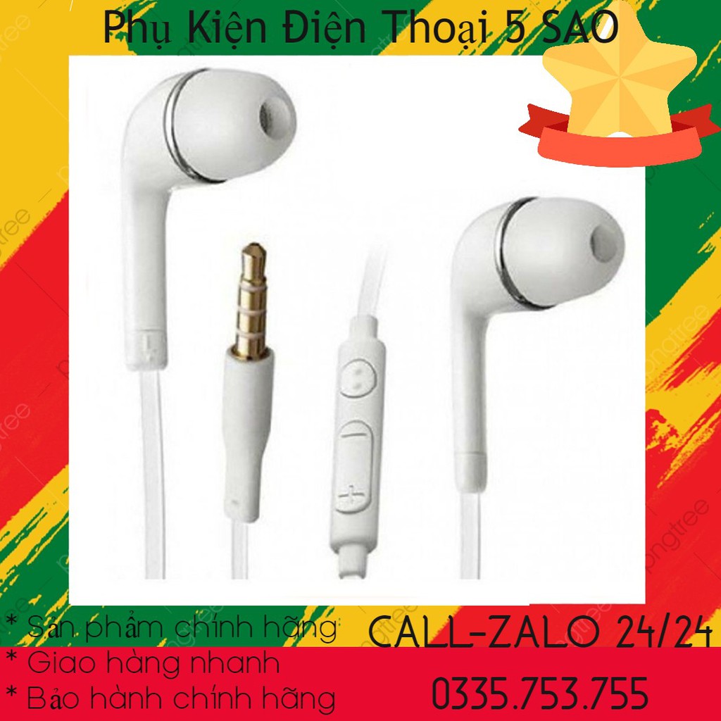 Tai nghe điện thoại nhét tai, tai nghe OPPO-J5 giắc cắm 3.5mm có mic đàm thoại và nút tăng giảm âm lượng