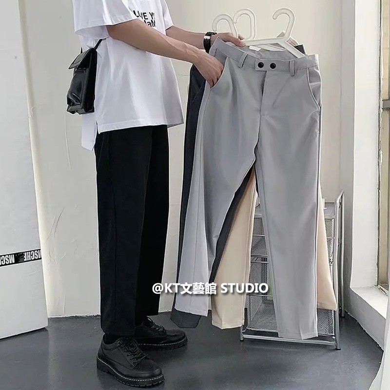 Quần Dài Ống Đứng Phong Cách Preppy Size S-3XL Thời Trang Cho Nam