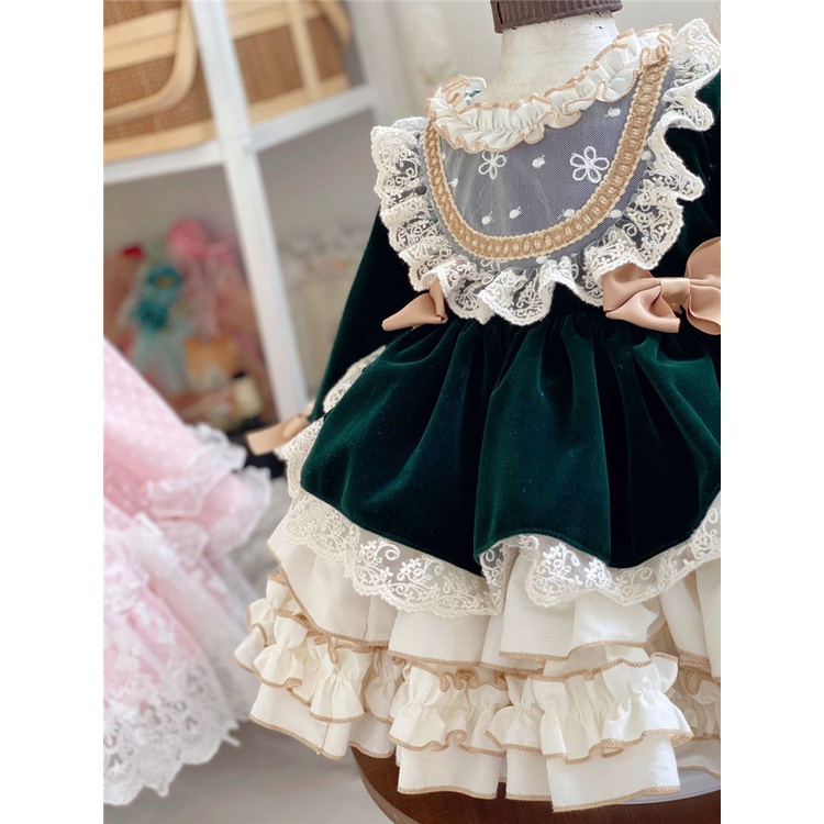 Đầm công chúa Lolita tay dài thời trang thu đông cho bé gái