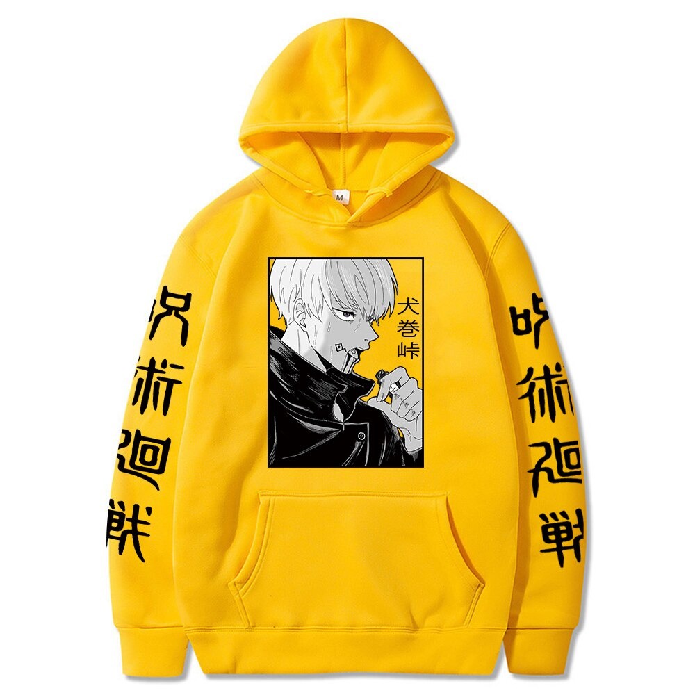 Anime Cửu Âm Chân Kinh Kaisen Áo Hoodie Inumaki Toge Cosplay Áo Thun Cổ Áo Nỉ Nam Nữ