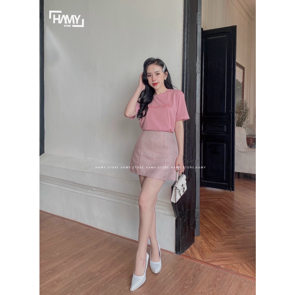 CHÂN VÁY CARO CHỮ A