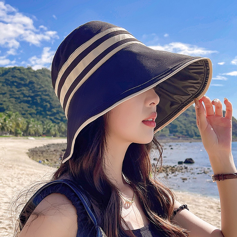 Mũ Vành Sọc Ngang Hở Chóp Chống Tia UV Nón Chống Nắng P2158