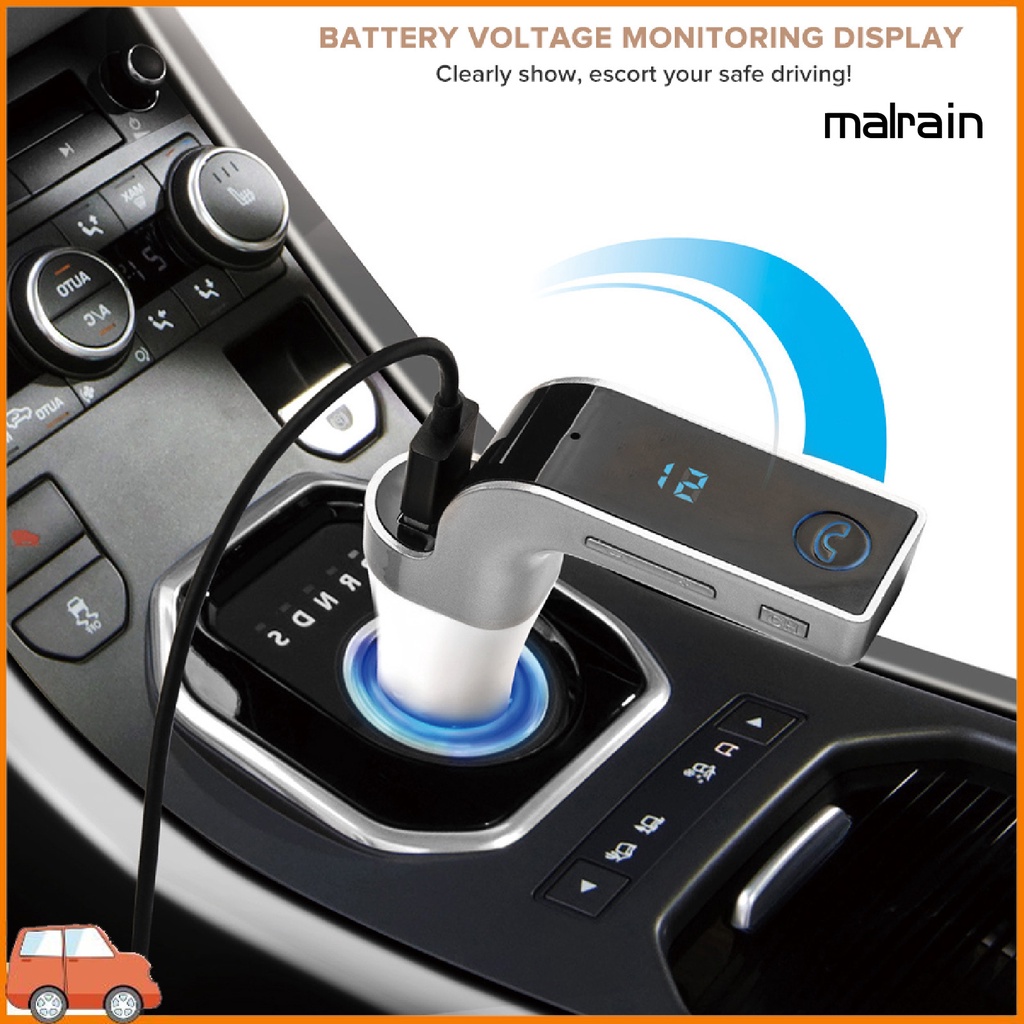 Bộ Sạc Nhanh Không Dây Bluetooth 2.1 Tích Hợp Máy Nghe Nhạc MP3 Đa Năng Cho Xe Hơi/Xe Tải