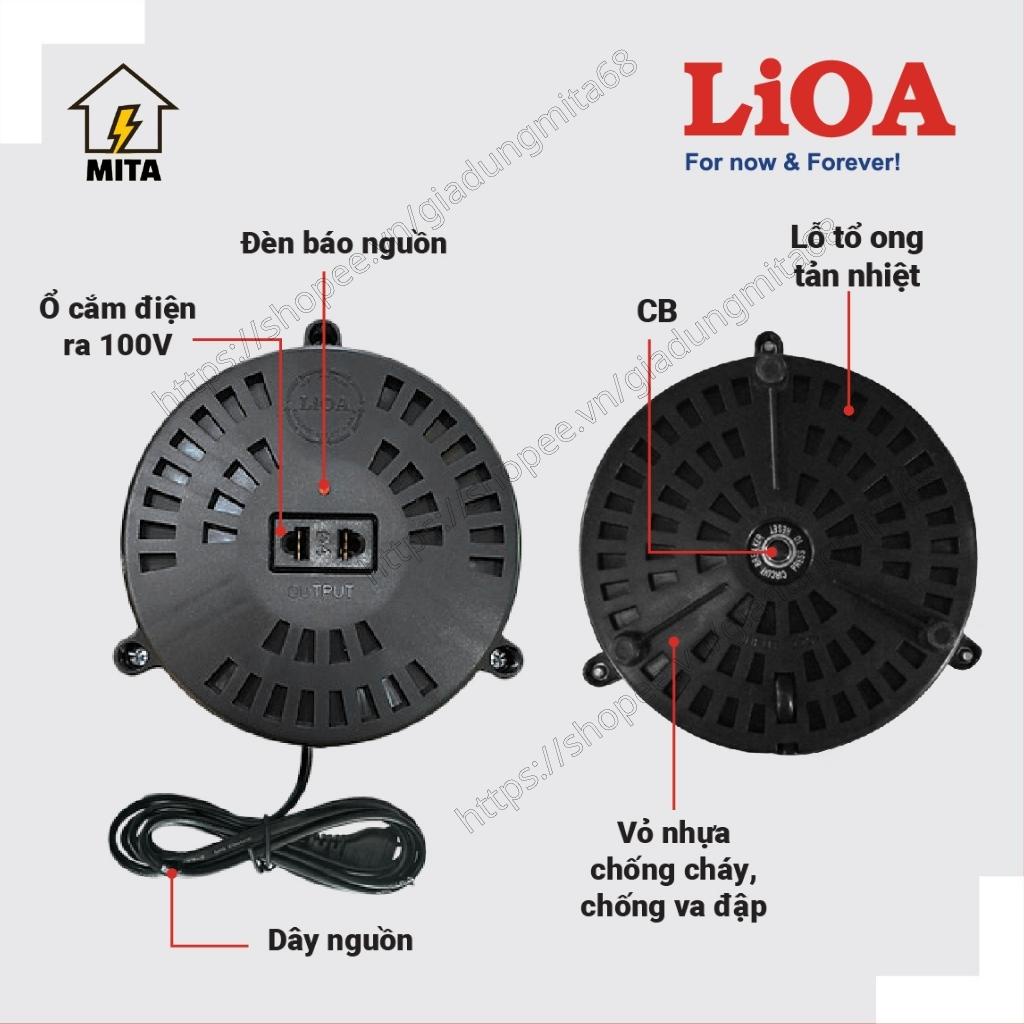 Bộ đổi nguồn LiOA 200VA (~160W) chuyển điện từ 220V sang 100V DN002- MITA