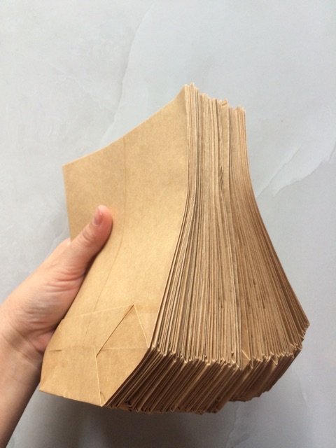COMBO 100 TÚI GIẤY KRAFT NHẬT KT 12x 15cm