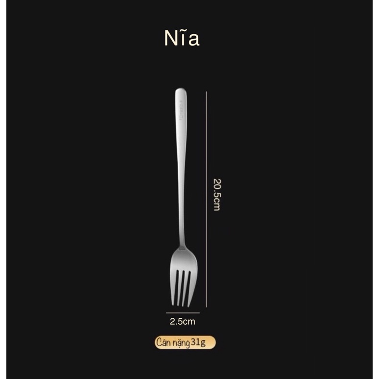 Thìa, muỗng ăn cơm cán dài inox 410  - S9