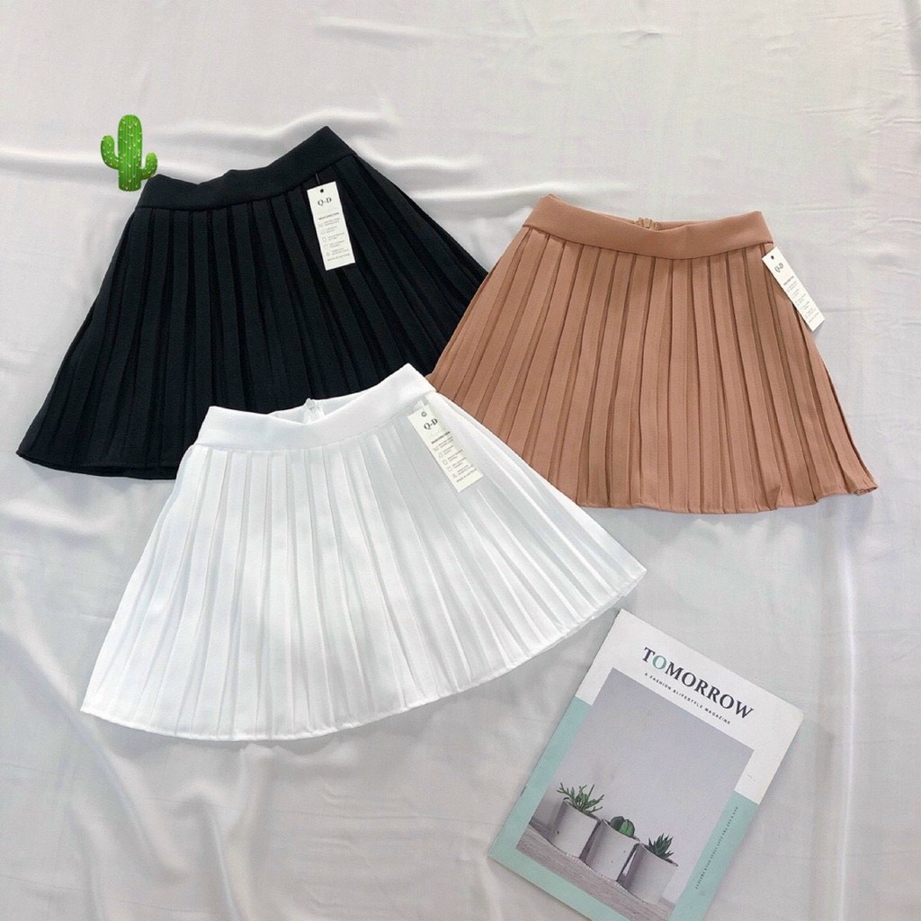 Chân váy dập li có lót trong chất vải mềm mịn lên form cực xinh | BigBuy360 - bigbuy360.vn