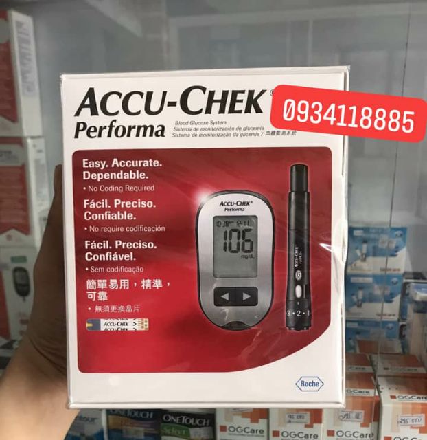 Máy đo đường huyết Accu chek performa chính hãng ( uy tín .chất lượng)