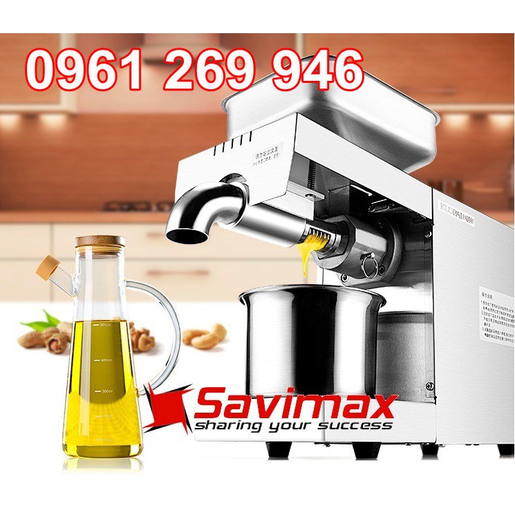 Máy ép dầu lạc, máy ép dầu đậu nành, dầu vừng cho gia đình công suất 4kg/h