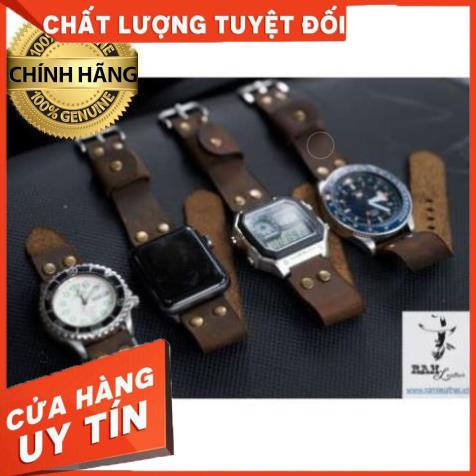 (DA BÒ THẬT) DÂY CASIO AE1200 DA SÁP NGỰA ĐIÊN CỰC CHẤT – RAM SIMPLE RIVET SÁP NGỰA – RAM LEATHER