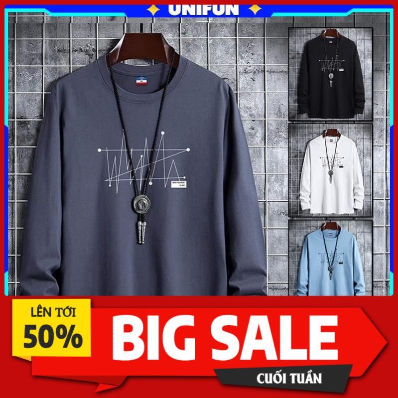 SALE Áo thun nam dài tay 💖UNIFUN💖 Áo khoác nam mùa đông mã "MK-L" form rộng thể thao đẹp co giãn cao cấp
