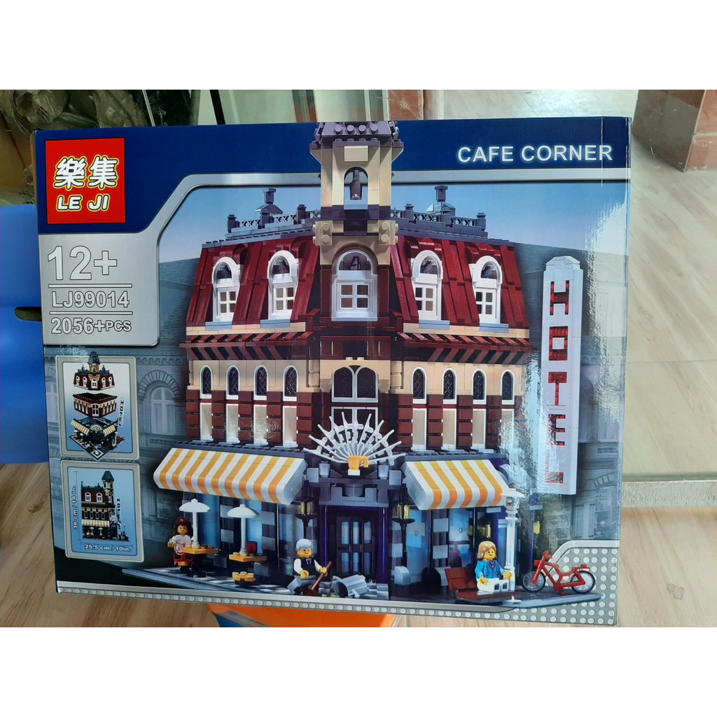 Bộ đồ chơi Lắp ghép Mô hình LEJI 99014 Quán Cafe khách sạn Góc Phố