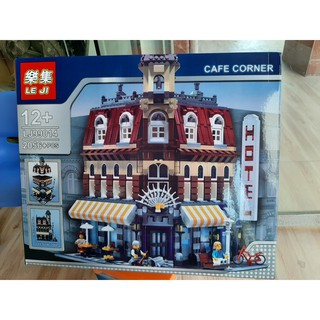 (CÓ SẴN) bộ đồ chơi Lắp ghép Mô hình LEJI 99014 Quán Cafe khách sạn Góc Phố