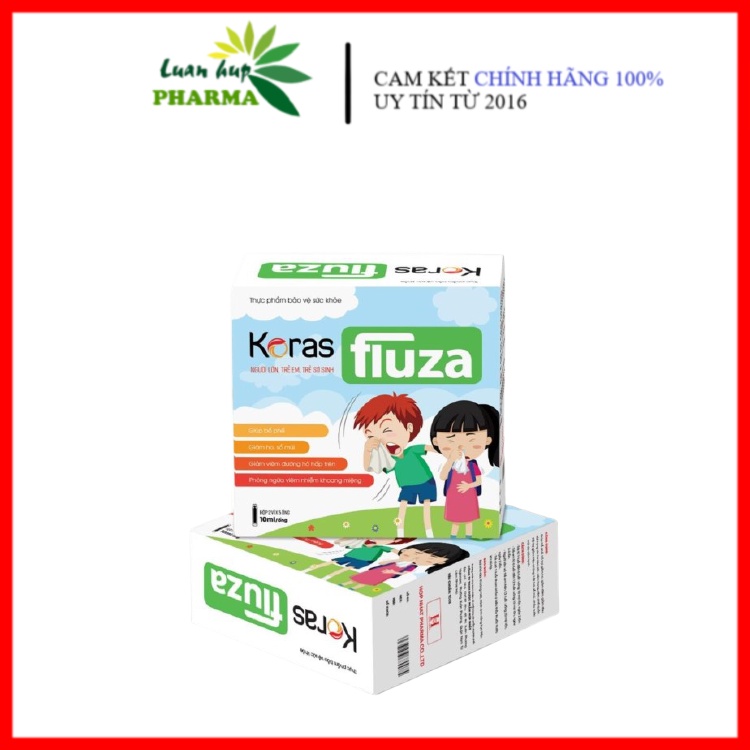 Koras Fluza - Giúp bổ phế, hỗ trợ giảm ho, giảm đờm, giảm đau rát họng do ho kéo dài, thay đổi vùng họng, phế quản...
