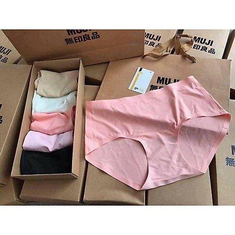 Hộp 5 quần lót su đúc nữ mềm mịn, thoáng mát hộp 5ql su