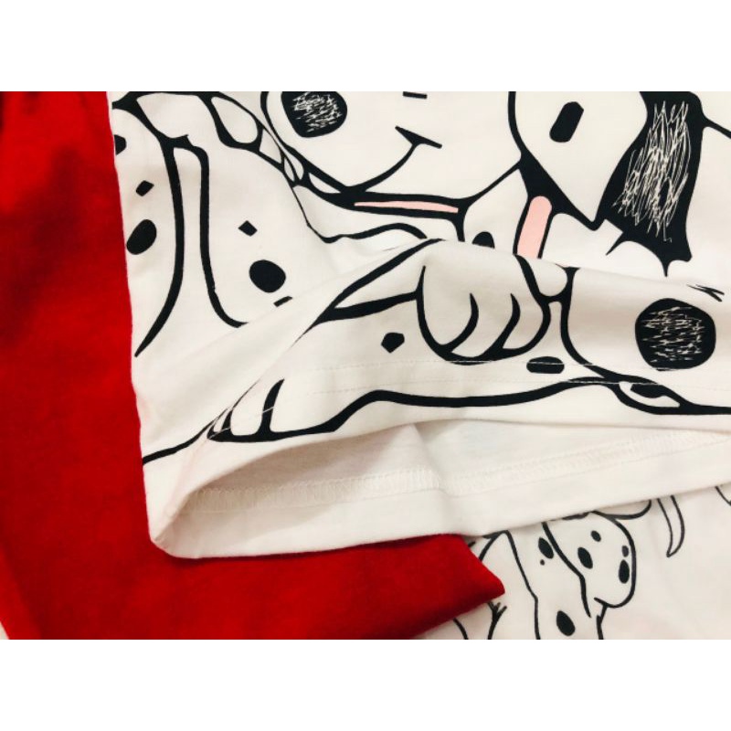 SET 2 BỘ COTTON DÀI TAY IN HÌNH CÚN TRẮNG ĐỎ CHO BÉ