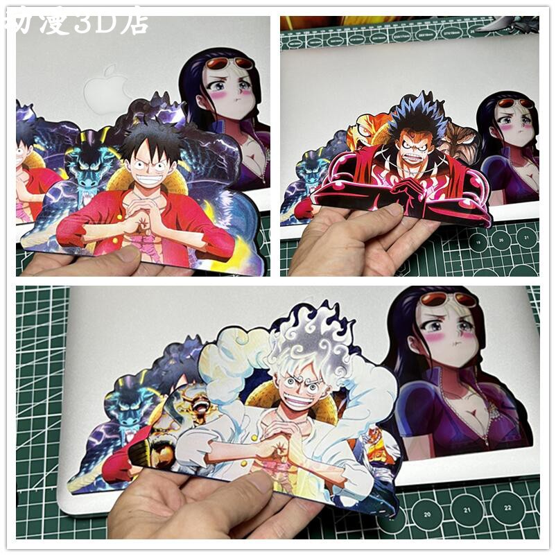 One Piece Fifth Gear Luffy 3D Gradient Sticker Illusion Car Sticker Decal cho Hành lý, Máy tính xách tay, Tủ lạnh và hơn thế nữa