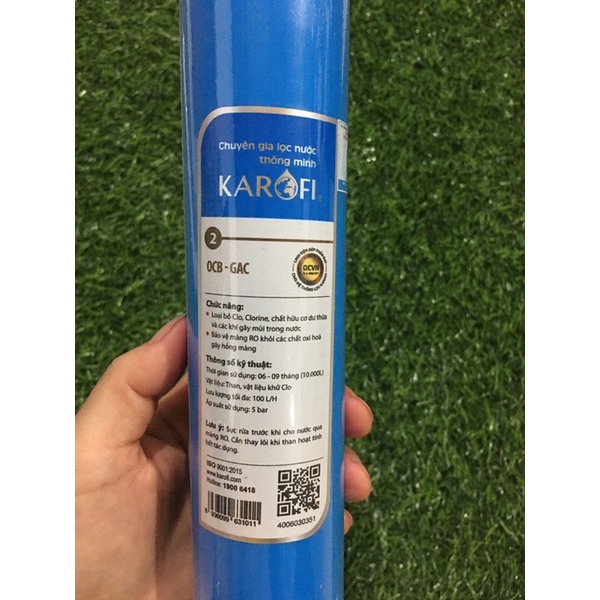 Lõi lọc nước số 2 karofi ocb - gac máy lọc nước