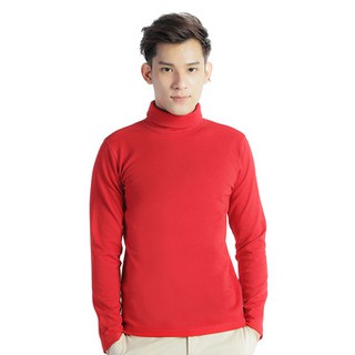 [Chuyên sỉ - lẻ] Áo thun cổ lọ tay dài nam LD01 (đỏ Cam)