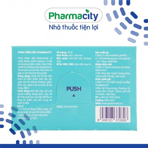 Phim thấm dầu Pharmacity (Gói 50 tờ) | BigBuy360 - bigbuy360.vn