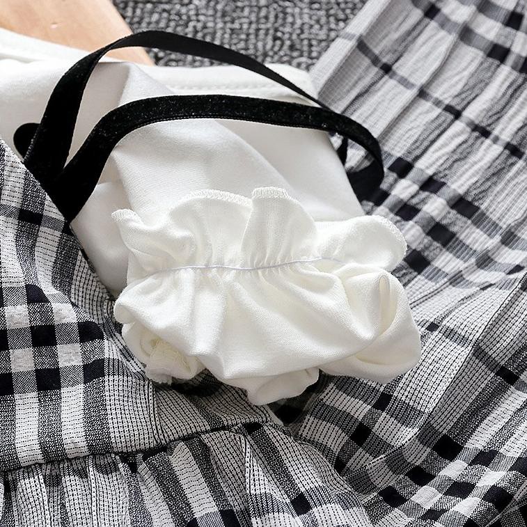 Mới Bộ Quần Áo Cotton Ngắn Tay 2 Trong 1 Nhập Khẩu Hàn Quốc Dành Cho Bé Gái 1-5 Tuổi