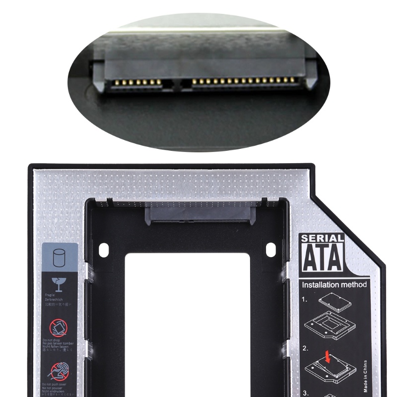 Khay Đựng Ổ Cứng SATA 2nd HDD SSD 12.7mm Cho CD DVD-ROM