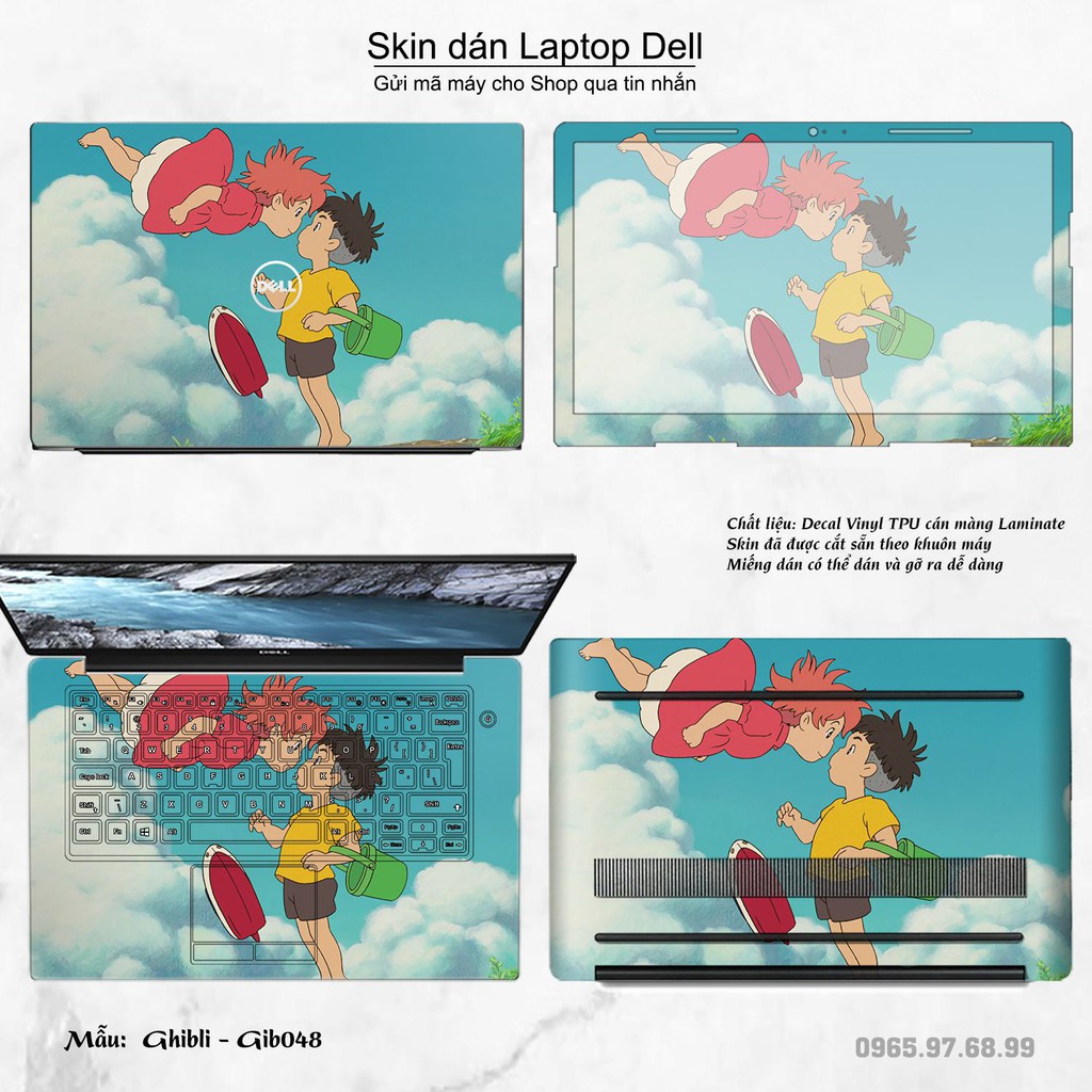Skin dán Laptop Dell in hình Ghibli film (inbox mã máy cho Shop)