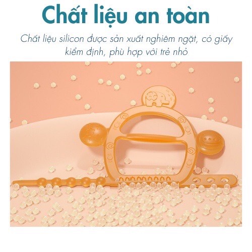 Gặm nướu đeo tay chống rơi cao cấp cho bé,  vòng gặm nướu an toàn cho bé từ 3 tháng tuổi ( 2889)