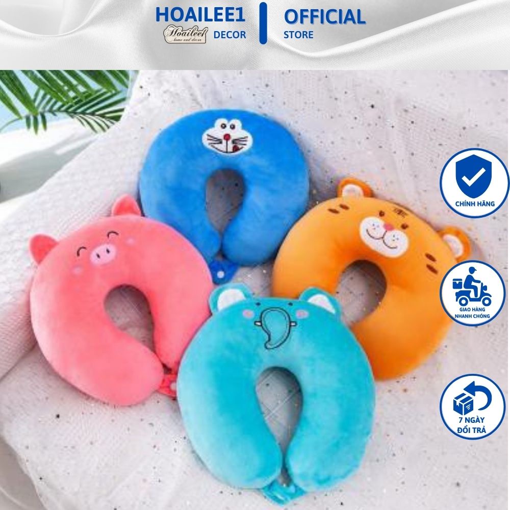 Gối chữ U, tựa cổ hình thú đi du lịch, đi xe ô tô, ngồi văn phòng...chống mỏi cổ mẫu mã đa dạng