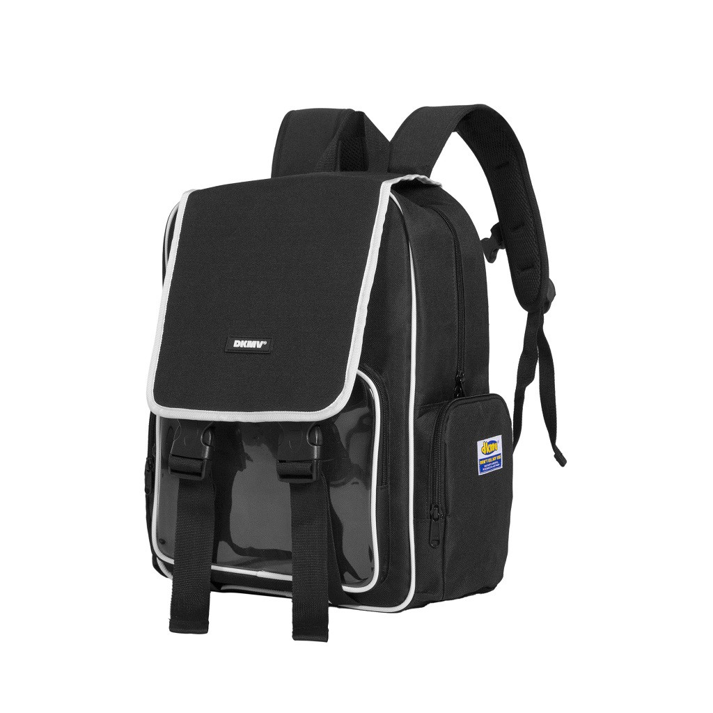 Balo nữ đi học màu đen thời trang canvas - DKMV Highlight Backpack