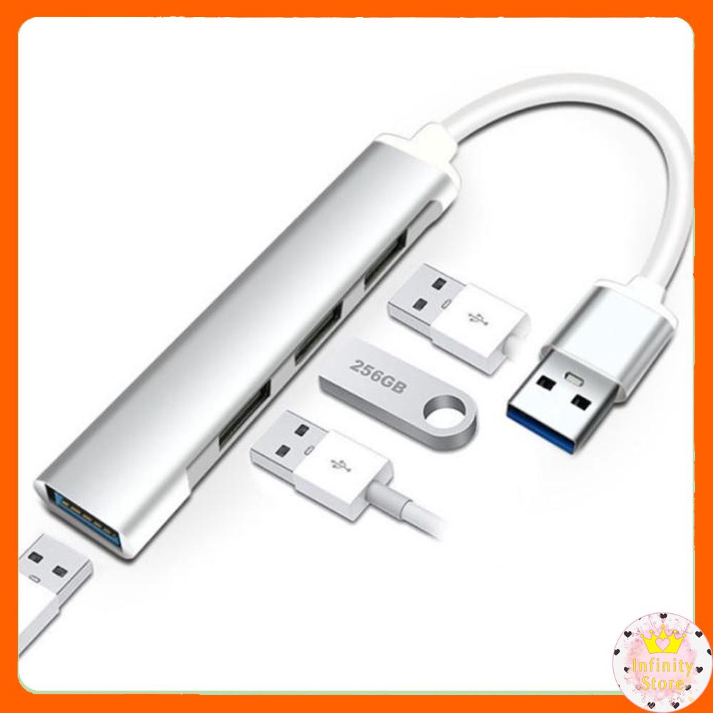 BỘ CHIA 4 CỔNG USB HUB 3.0 NHÔM NHỎ GỌN CẮM TYPE-C / USB INFINY DECOR