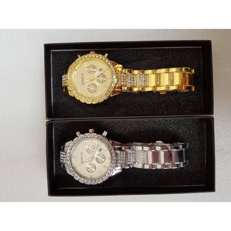 Đồng hồ nam nữ GENEVA đính đá cực sang trọng