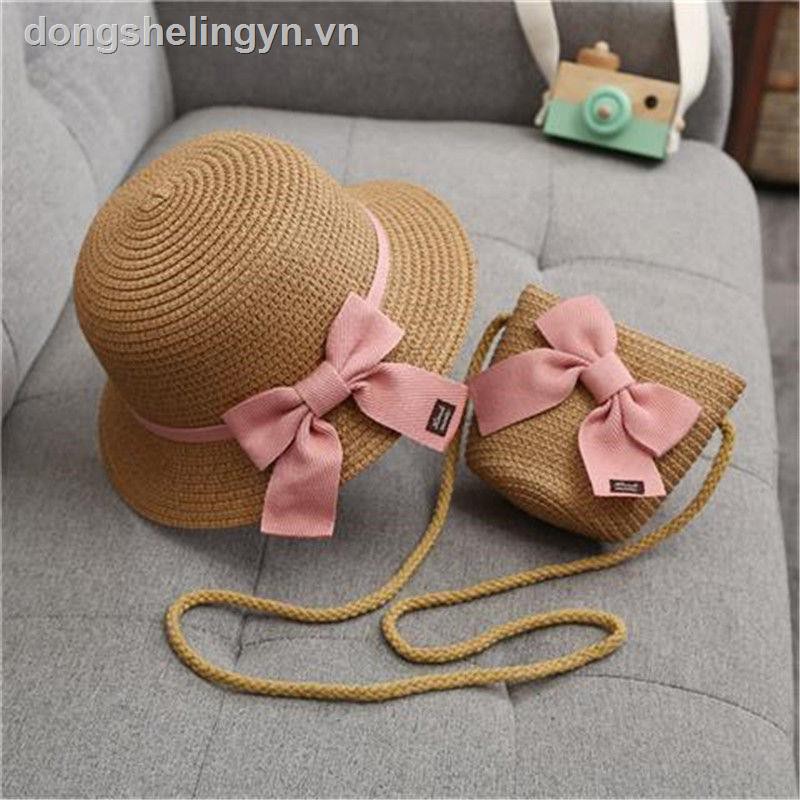 Nón Vành Đan Cói Thời Trang Xuân Hè Mới Cho Bé Gái
