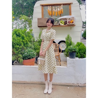 ĐẦM MIDI CỔ SƠMI CÓ TÚI