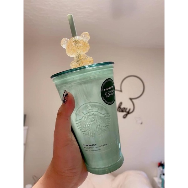 Ly thuỷ tinh xanh Starbucks - USA store