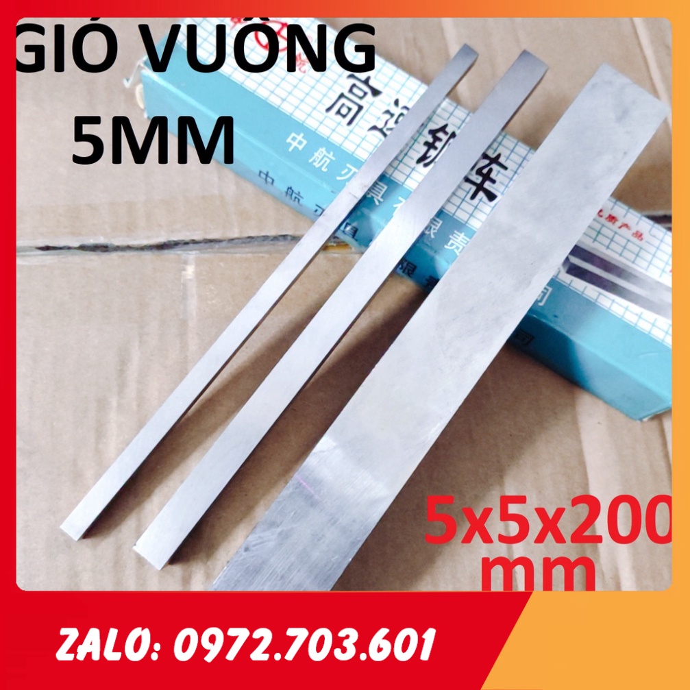 Thép gió vuông 5x5x200mm, vuông 5mm, hàng phổ thông