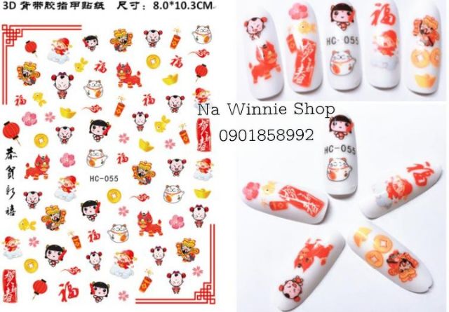 Trang trí móng tay tết