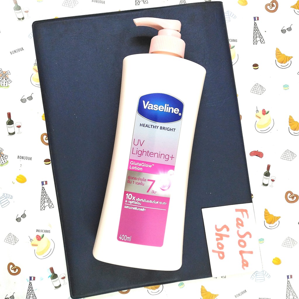 Sữa dưỡng thể VASELINE Thái Lan 370ml UV LIGHTENING 10X trắng sáng da, chống tia UV GlutaGlow lotion unilever